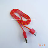 2016 Red Color Braided USB Cable for Micro Phone (RHE-A3-004)
