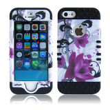 New Design! Hot Selling Combo PC+Silicone Defender Mobile Phone Case for iPhone5