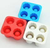 4 Cells DIY Glass Shape Silicone Ice Cube Maker, Ice Shot Maker