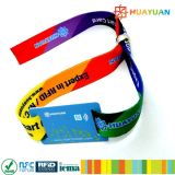 Colorful Smart RFID Fabric Woven Wristband for Musical Festival