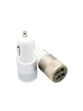 Stainless Steel Material Double USB Car Mobile Charger From China