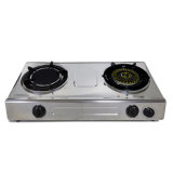 Double Burner Gas Stove with Timer & Infrared & Whirlwind Cap