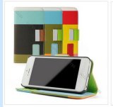 Colorful PU Booklet Mobile Phone Case for iPhone 5/5s
