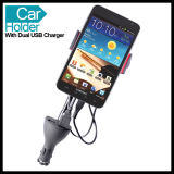Dual USB Car Holder Mount for Mobile Cell Phone Smartphone