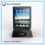 Multi-Functional Alarm Clock Charger Docking Station Bluetooth Speaker for Tablet Phone