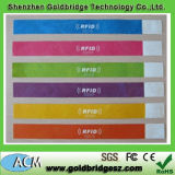 RFID Waterproof & Damproof Mifare 13.56MHz One-off Colorful Paper Wristbands Tag