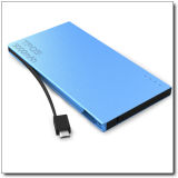 New Cell Phone Accesorries Portable Charger, Ultra Slim Power Bank 5000mAh with Built in USB Cable