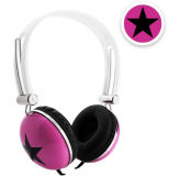 Stereo Headphone for MP3/MP4 Players with Star Graphics