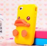 See Larger Image Fashion Cute Cartoon 3D Baby Yellow Duck Soft Silicone Stand Back Case Cover for iPhone 4 4s/5 5g 5s 6 6s Plus and for Samsung