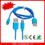 V8 Micro USB Nylon Cable for Samsung - Blue
