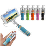 Portable Mini Folding Wired Extendable Selfie Stick Monopod Holder for Smart Mobile Phones with Shutter