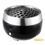 Energy Saving Indoor and Outdoor Easy Clean, Smokeless, Healthy Metal Barbecue Oven with Built-in Fan, Black or Orange