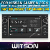 Witson Car DVD Player for Nissan Almera 2014 with Chipset 1080P 8g ROM WiFi 3G Internet DVR Support