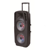 Double 10''inch Super Power Speaker with LED Light Microphone F73D