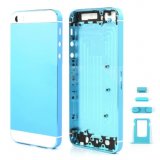 for iPhone 5s High Quality Full Housing Faceplates W/ Buttons SIM Card Tray - White / Baby Blue