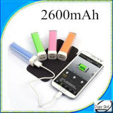 Fashion Lipstick Design Portable 2600mAh Power Bank Charger for Mobile Phone