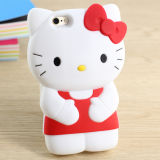 Lovely 3D Hello-Kitty Cell Phone Case Silicon Cover