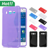 Bulk Cell Phone Case S Line Wave Soft Gel TPU Back Cover for Samsung Galaxy Grand Prime