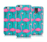 Dyefor Teal Large Pink Flamingo Hard Back Phone Case Cover for Various Devices