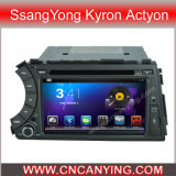 Car DVD Player for Pure Android 4.4 Car DVD Player with A9 CPU Capacitive Touch Screen GPS Bluetooth for Ssangyong Kyron Actyon (AD-7020)