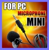 1.8m Mini 3.5mm PC Mobile Tie Clip Microphone for Laptop Computer Recorder