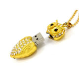 Jewelry Necklace Owl USB 2.0 Flash Memory Pen Drive