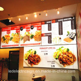 China Wholesale Wall Mounted Aluminum LED Framelessbacklit LED Light Box for Restaurant Menu Boad