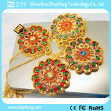 Gold Sun Flower Pendant Jewelry USB Flash Drive (ZYF1914)