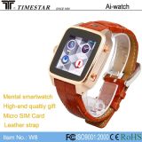 2014 High-End Top-Quality Gift Metal Smart Watch, Watch Mobile SIM Card GPS, Android GPS Smart Watch, Timestar W8
