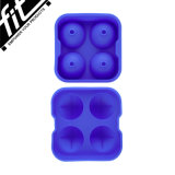 Silicone Four Sphere Ice Balls Maker Tray