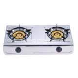 2 Burners Stainless Steel 120-120 Heavy Brass Burner Cap Gas Cooker/Gas Stove