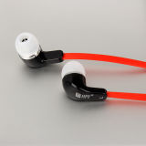 Manufacturer Professional Earphones with Mic Colorfull Flat Cable Earphone with Rubber Earplugs