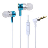 Wholesale Mobile Phone Handsfree MP3 Stereo Metal Earphone with Microphone