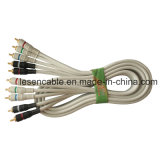 Component Audio and Video Cable, 5RCA Plug to 5RCA Plug
