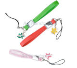 Leather Mobile Phone Strap with Small Charms (AMPC1309)