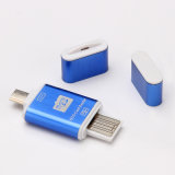 Smartphone OTG Card Reader Memory Card Reader Adapter with Aluminium Alloy