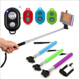Bluetooth 6 Color Selfie Stick +Clip Holder+Bluetooth Camera Shutter Remote Controller Android Ios