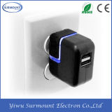 Universal USB Travel Wall Charger for Mobile Phone with Blue Light