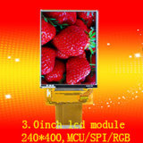 3.0inch 240 *400, Ili9327, MCU/Spi/RGB Interface Touch LCD Display