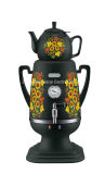 3.2L Plastic Samovar (with thermometer and porcelain/glass teapot/flower) [T18e1]