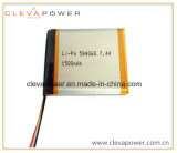 Li-Polymer Battery with 7.4V/1500mAh for Power Bank