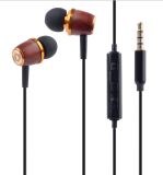 Ebony Material Wired Earphone for Cell Phone (RH-I84-003)