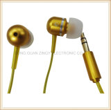 High End Metal Earphone with Golden Colour