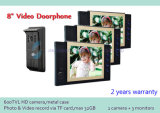 8 Inch Audio&Video Door Phone, Intercom System 3 Rooms