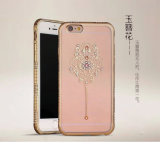 Bling Diamonds Flower TPU Case Cover for iPhone 6