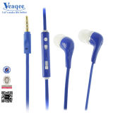 Blue Earphones / Microphone for iPhone / Nokia / Samsung with Logo