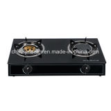 2 Burners Tempered Glass Top Brass & Infrared Gas Cooker/Gas Stove