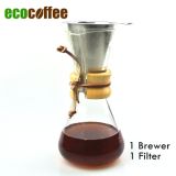 Chemex Style Coffee Brewer Coffee Dripper with Metal Filter