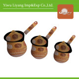 New Design Enamel Coffee Pot Set Ceramic Coffee Mug with Handle (BY-1407-1)