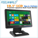 Feelwolrd New 10.1 Widescreen Projected Capacitive Touch LCD Display with HDMI, DVI VGA AV Input